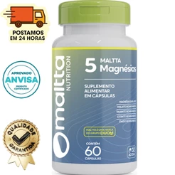 5 Magnésios Quelato Malato Taurato Citrato Óxido 60 Cápsulas 500mg Duom