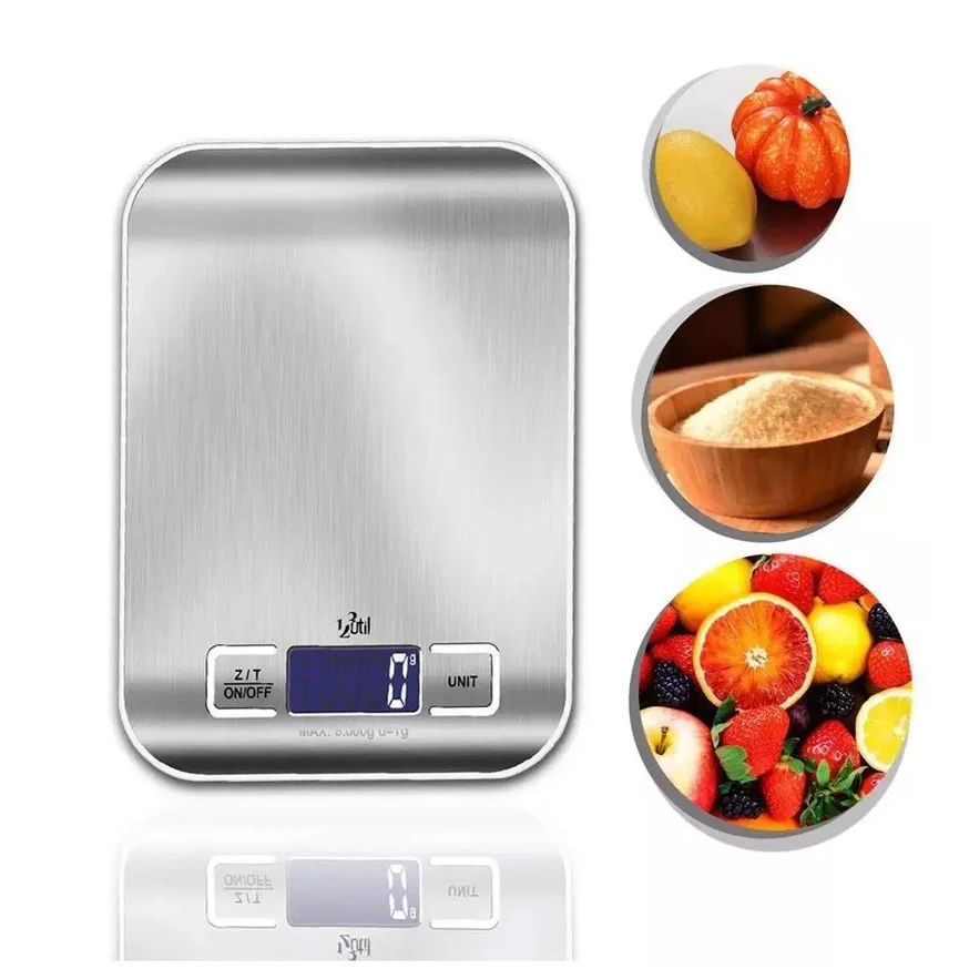 Balança Digital de Cozinha Inox alta precisão com Visor digital de ate 10Kg Entrega rápida