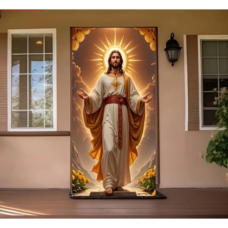 Imagem ✨ Quadro Decorativo 1 Peça Jesus Cristo – Arte Religiosa de Fé, Luz e Proteção Espiritual