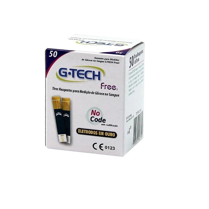 Tiras Reagentes G-tech Free 1 Frasco Com 50 Tiras em Oferta na Shopee