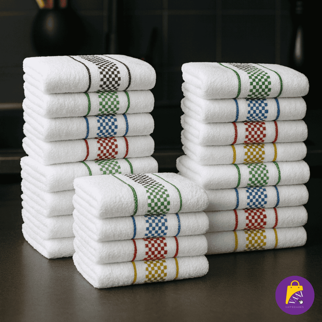 Kit 15 Pano Atoalhado de Prato Copa Xadrez Jacquard 45x70 em Oferta na Shopee