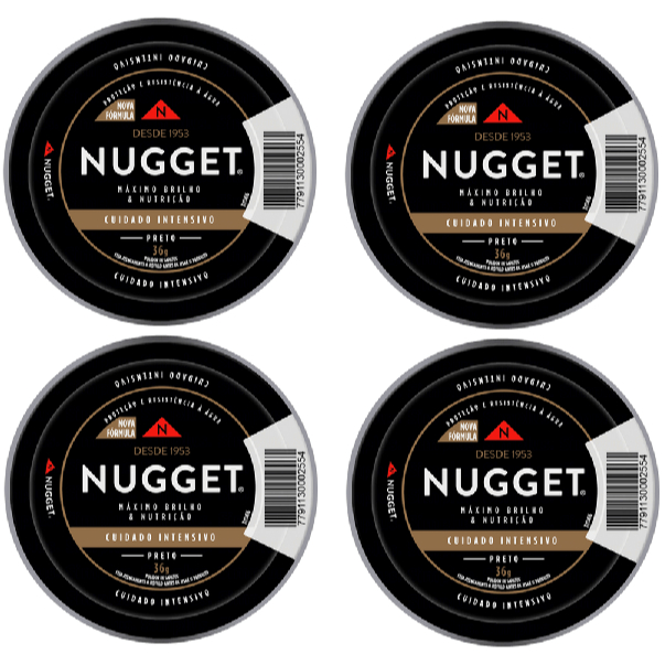 Kit c/ 4 Ceras em Pasta Nugget 36g Preto Kit c/ 4 Ceras em Pasta Nugget 36g Preto