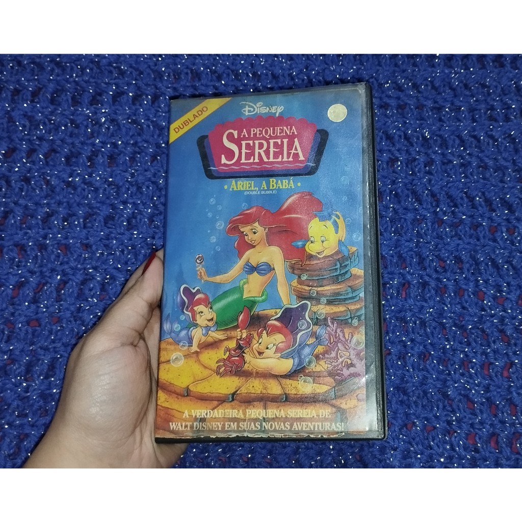 VHS A Pequena Sereia, Ariel A Babá, LEIA A DESCRIÇÃO, Disney, curta, dublado, desenho, animação