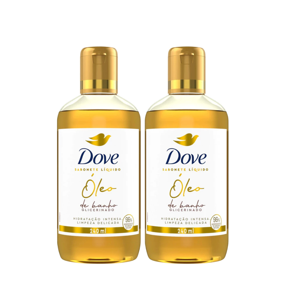 Kit Óleo de Banho Dove Sabonete Liquido 240ml - 2un