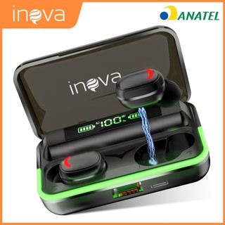 INOVA Fone de Ouvido Bluetooth TWS Estéreo com 42H Bateria ENC Redução de Ruído à Prova DÁgua