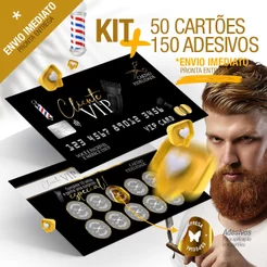 50 Cartao Fidelidade Barbearia Como Atrair Clientes Fidelizados e Aumentar Lucro Lotar Agenda Clientes VIP + 150 Adesivo