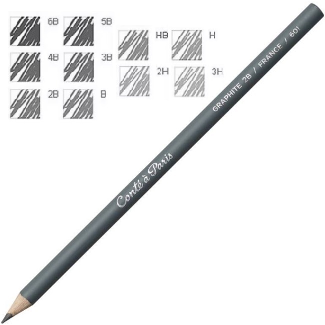 Lápis Preto Grafite Arte Desenho Profissional Conte Paris #601 – Escolha O Modelo!