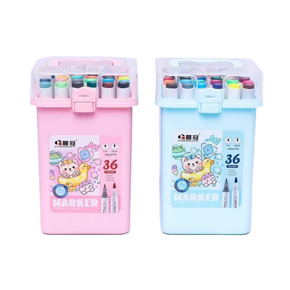 🎨 Conjunto Marcadores Dupla Ponta 24/36 Cores – Brush Pen + Fine Pen p/ Arte, Desenho, Esboço e Lettering em Oferta na Shopee