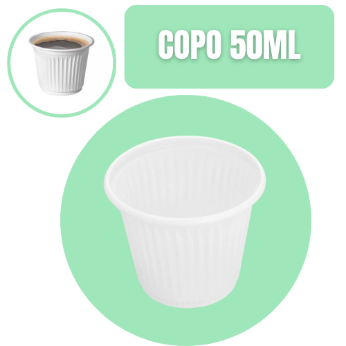 Copo Descartável 50ml branco | Café, Degustação, chá