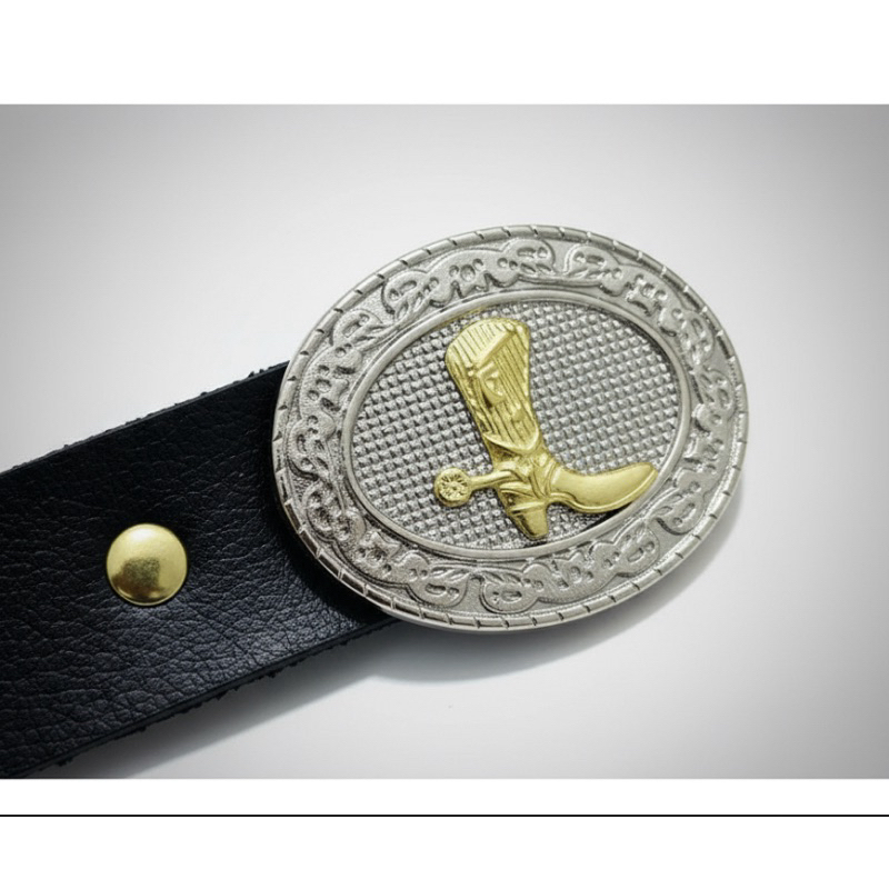 Cinto Masculino em Couro Sintético com Fivela Prateada Country Cowboy Peão de Barretos em Oferta na Shopee