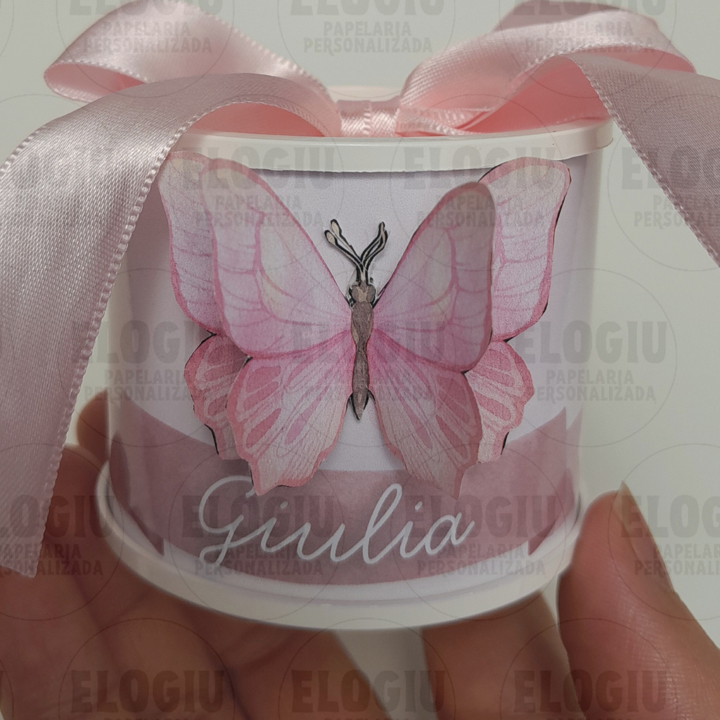 Lembrancinha maternidade, chá de bebe, aniversário Borboleta,personalizada-Tubolata personalizada5X6