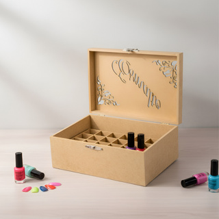 Porta Esmalte Maleta 21 Divisórias Em Mdf Cru C/dobradiça em Oferta na Shopee
