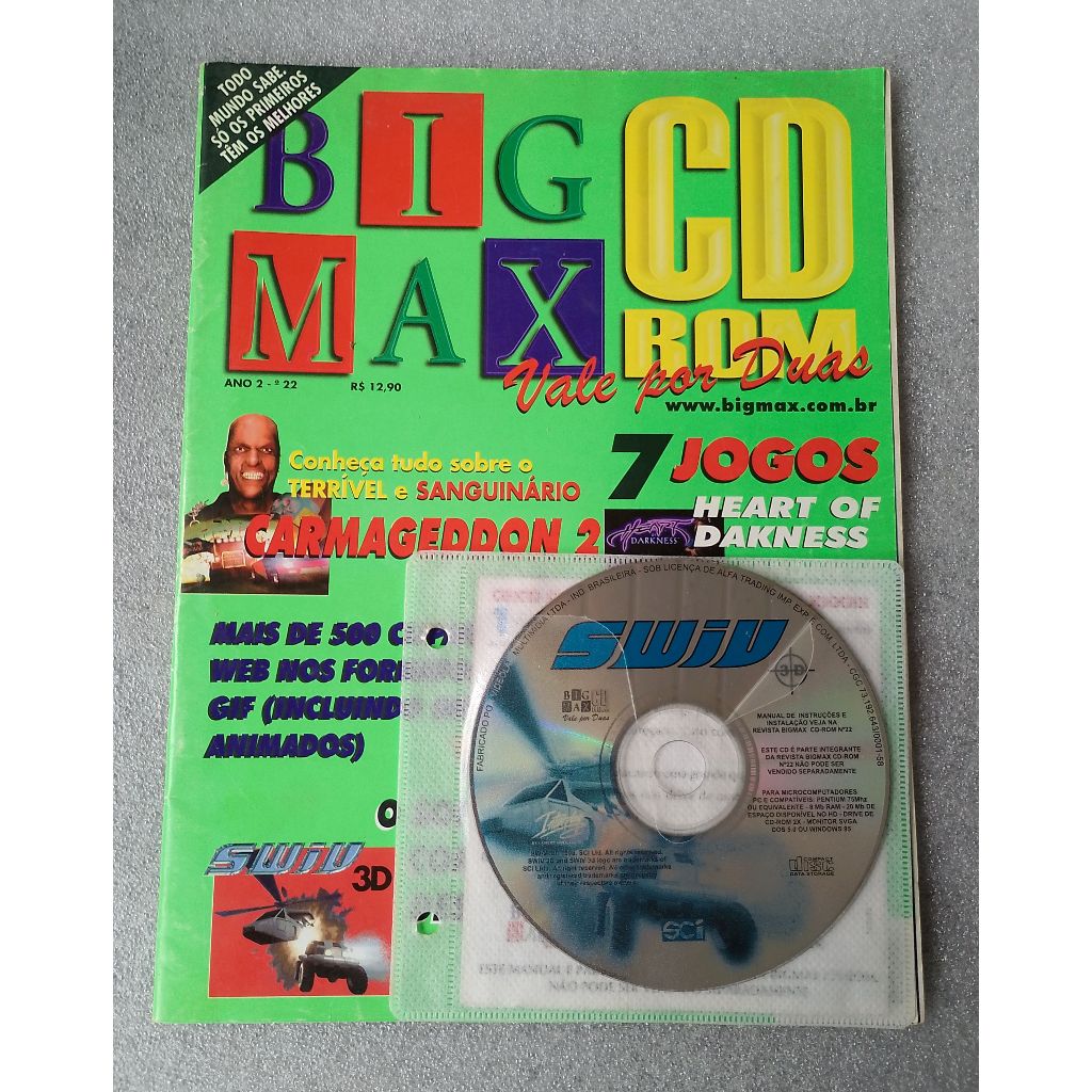Revista Big Max Ed. 22 - Swiv - Acompanha CD-Rom com jogo - Usado