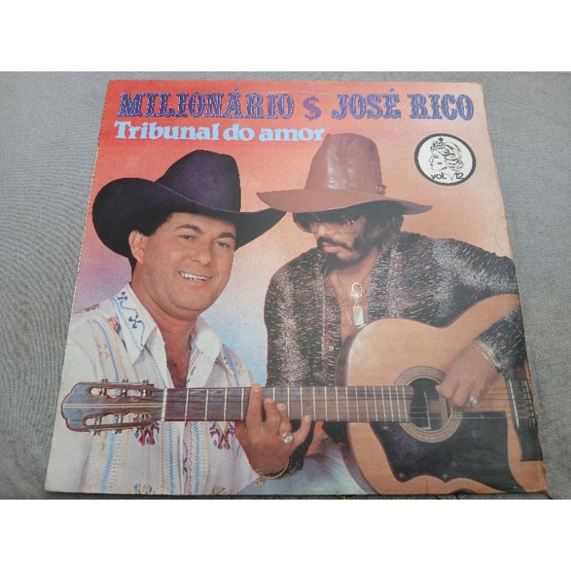 Lp Disco Vinil Milionário E José Rico - Tribunal Do Amor Vol 12