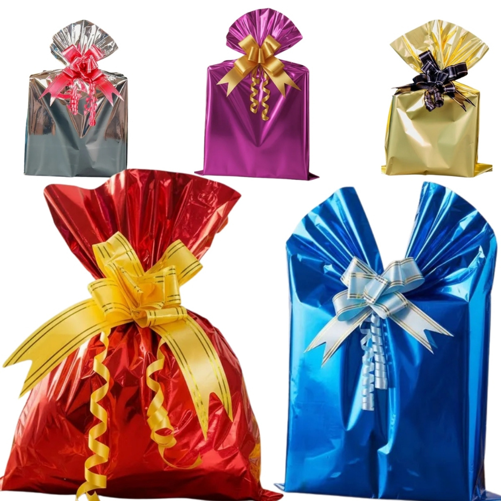 Kit 100 Sacos de Presente Metalizados – Premium, Resistentes | Natal, Festas e Infantil em Oferta na Shopee
