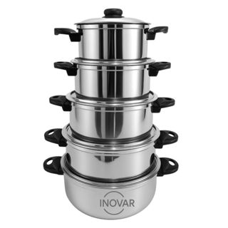 Jogo De Panela Alumínio 5 Peças Polido Conjunto de Caçarola em Oferta na Shopee