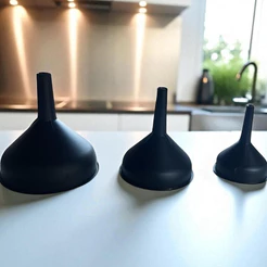 Funil de plástico multiuso kit 3 peças tamanho P M G, utensilio para casa,cozinha,oficinas.