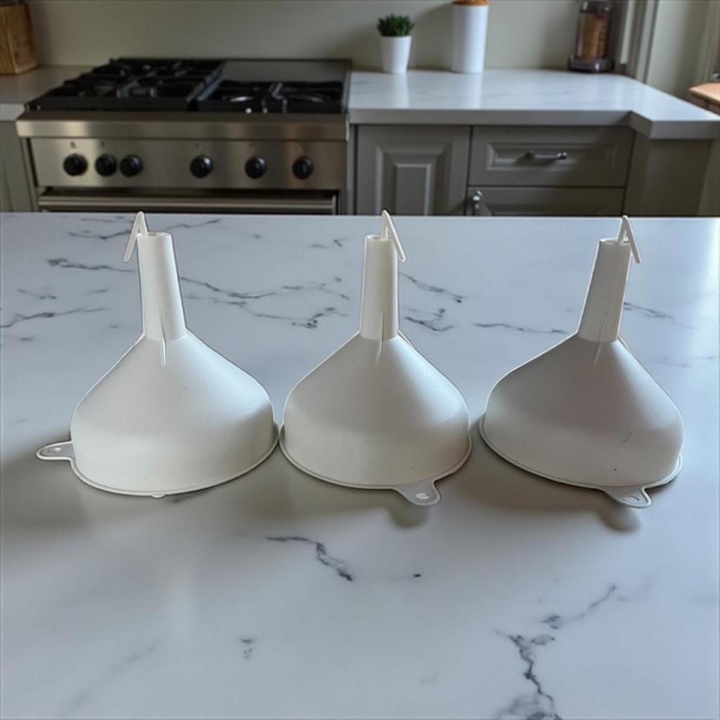Funil de plástico multiuso kit 3 peças tamanho P M G, utensilio para casa,cozinha,oficinas. — imagem 2 de 2