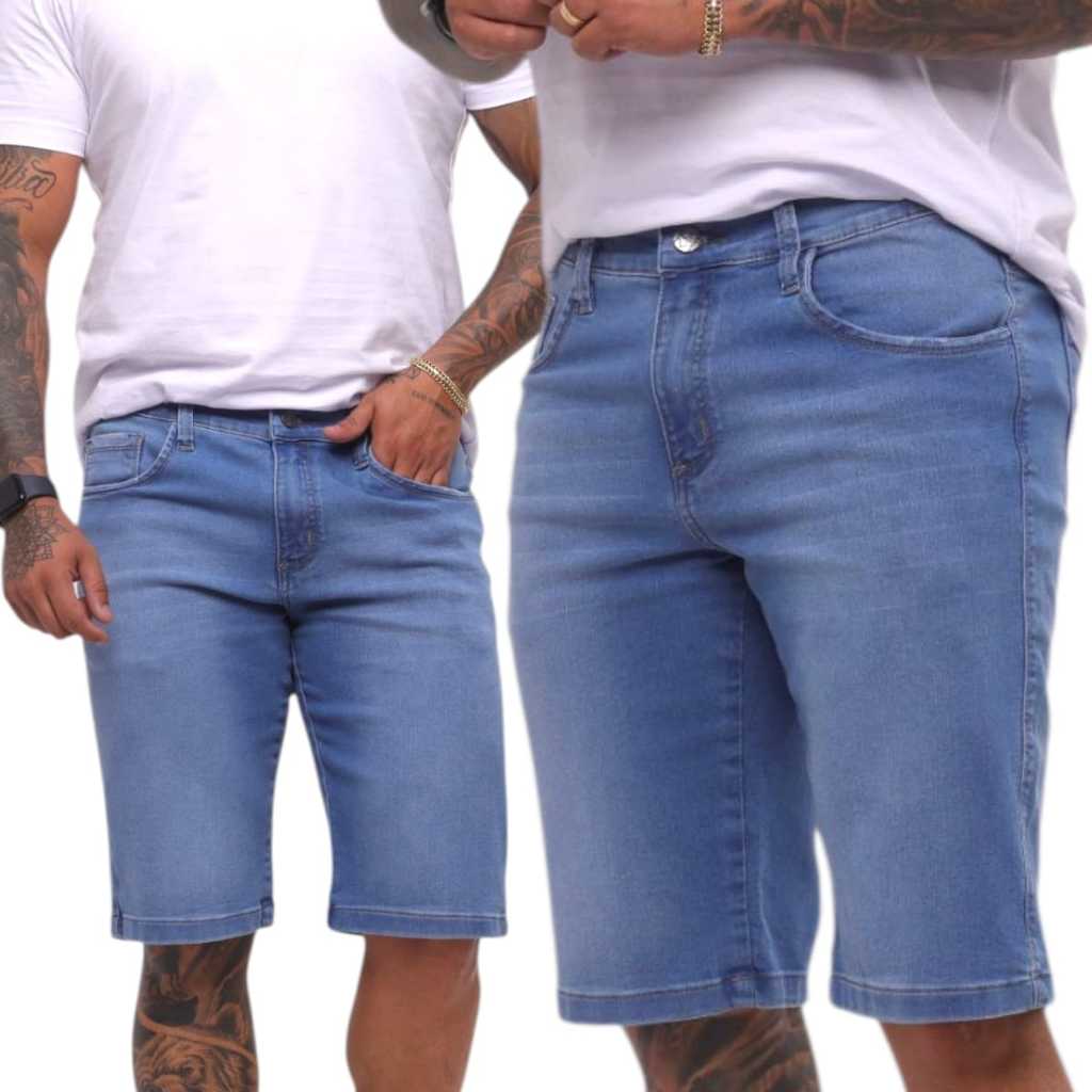 Bermuda Masculina Jeans Azul - Comprar com Melhor Preço em Bermudas