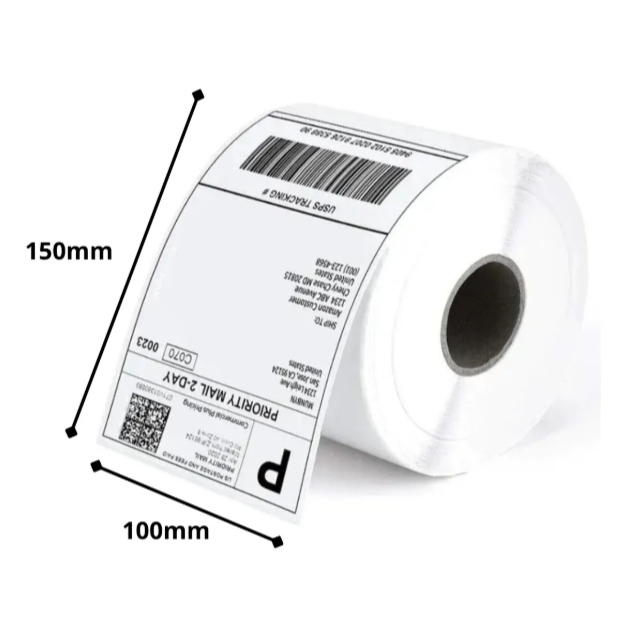 4 Rolos Etiqueta 10x15 100x150 Térmica Serrilha Zebra Elgin Cor Branco em Oferta na Shopee