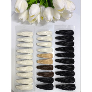 presilha de cabelo tic tac de pérola kit 10 peças preco de atacado grampo de cabelo moda blogueira hair clips em Oferta na Shopee