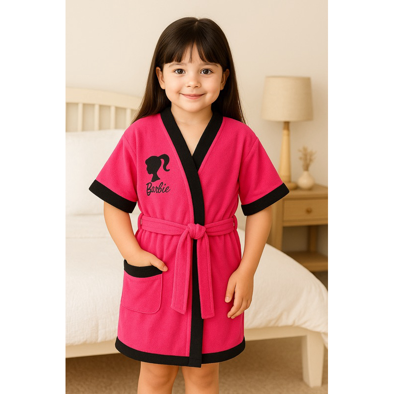 Roupão De Banho Infantil Bordado Menina em Oferta na Shopee