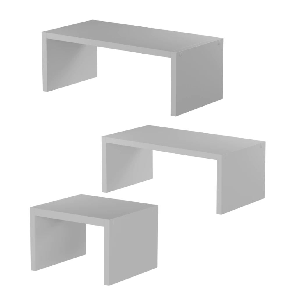 Kit 3 Organizadores de Armário em MDF – Tamanhos 40cm, 33cm e 23cm em Oferta na Shopee