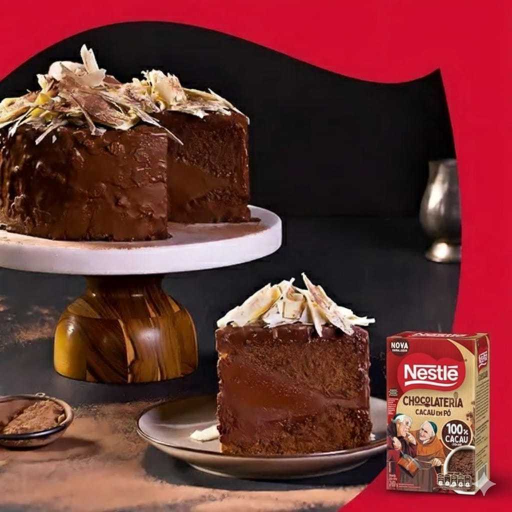 Detalhes do Cacau em Pó Nestlé Chocolateria 100% Cacau Puro - 200g | Sem Açúcar | Sabor Intenso e Profundo
