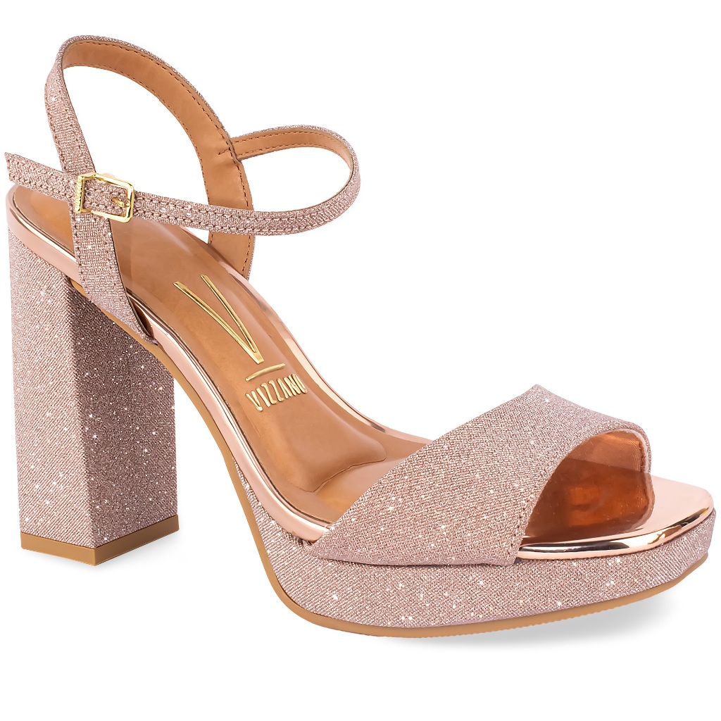 Sandália Vizzano Meia Pata Salto Grosso Original 6551-100 Rosado