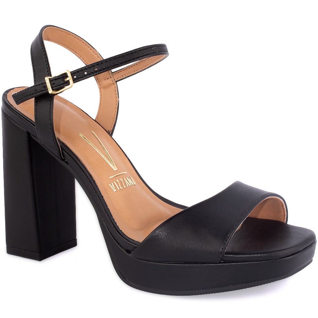 Sandália Vizzano Meia Pata Salto Grosso Original 6551-100 Preto em Oferta na Shopee