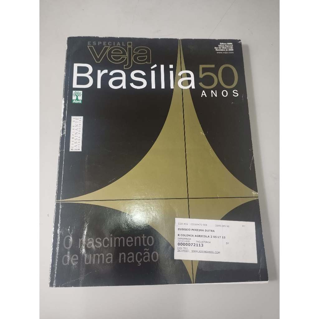 Revista Veja Edição Especial 50 Anos De Brasília Nº 2138 - novembro de 2009