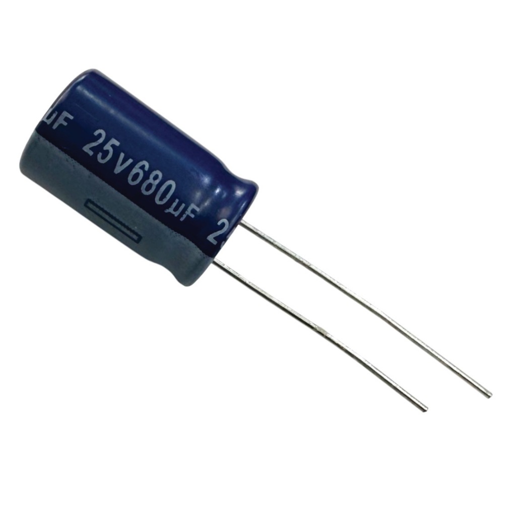 CAPACITOR ELETROLITICO 680X25V - 680UF X 25V - 105º GRAUS em Oferta na Shopee