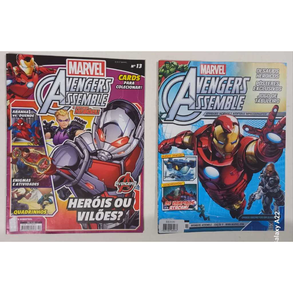 Kit Marvel 2 Gibi Quadrinhos dos VINGADORES - MEGA PÔSTERES
