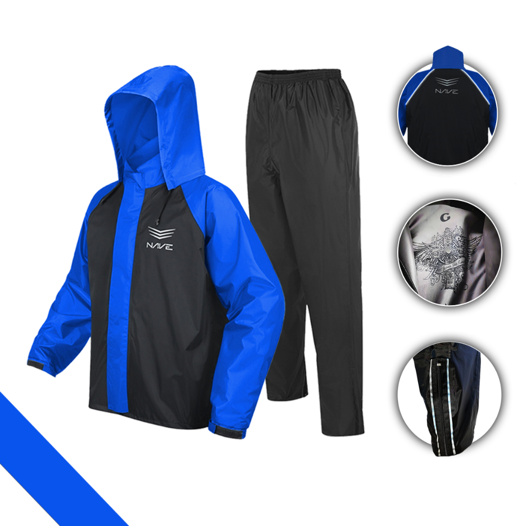 Capa Roupa de Chuva Motoqueiro Moto Nylon Nave em Oferta na Shopee