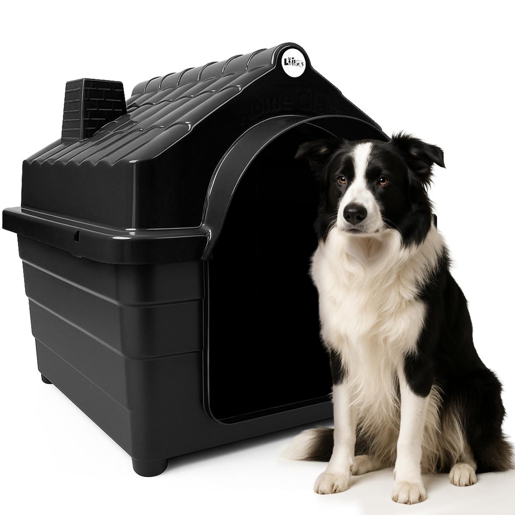 Imagem Casinha Plástica Cachorro N6 e N7 Porte Médio Com Colchonete