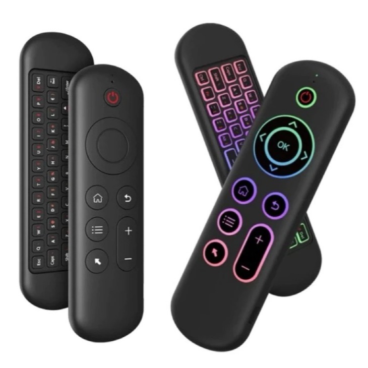 Controle Air Mouse Com Voz Mini Teclado Bluetooth RGB Pc Windows Android Mec Linux em Oferta na Shopee