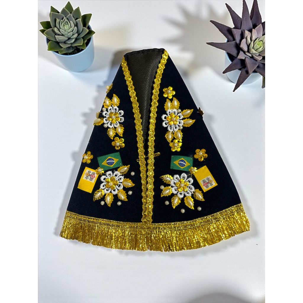 Manto Para Imagem De Nossa Senhora Aparecida 25cm Sem touca