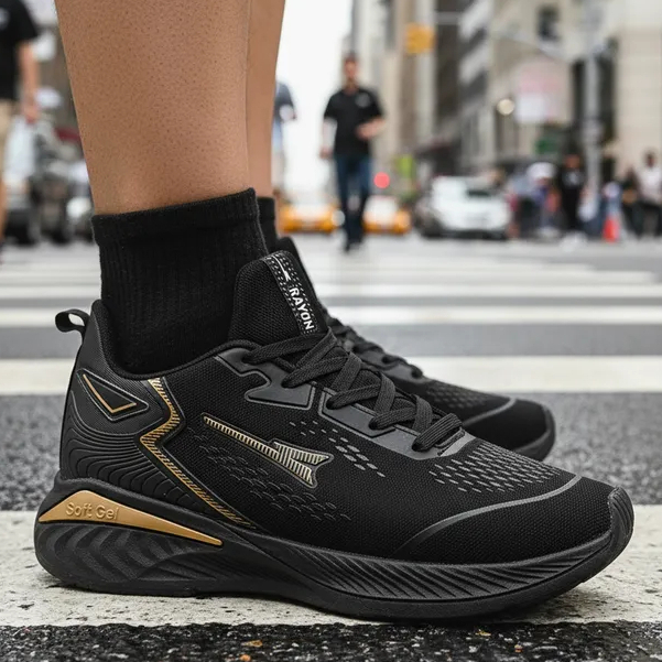 Tênis Esportivo Masculino Leve Confortável Academia Caminhada Corrida Respirável e Resistente EDN1524