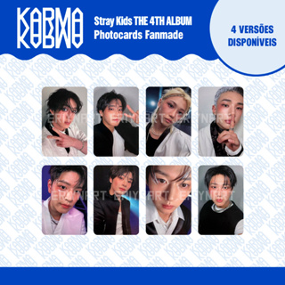*NOVO MODELO* Photocards Fanmade Stray Kids KARMA – Frente e Verso – 4 Versões em Oferta na Shopee