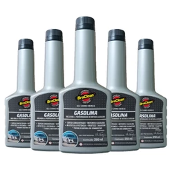 Kit 5 Aditivo Gasolina 250ml limpeza interna para bicos e válvulas via tanque BraClean
