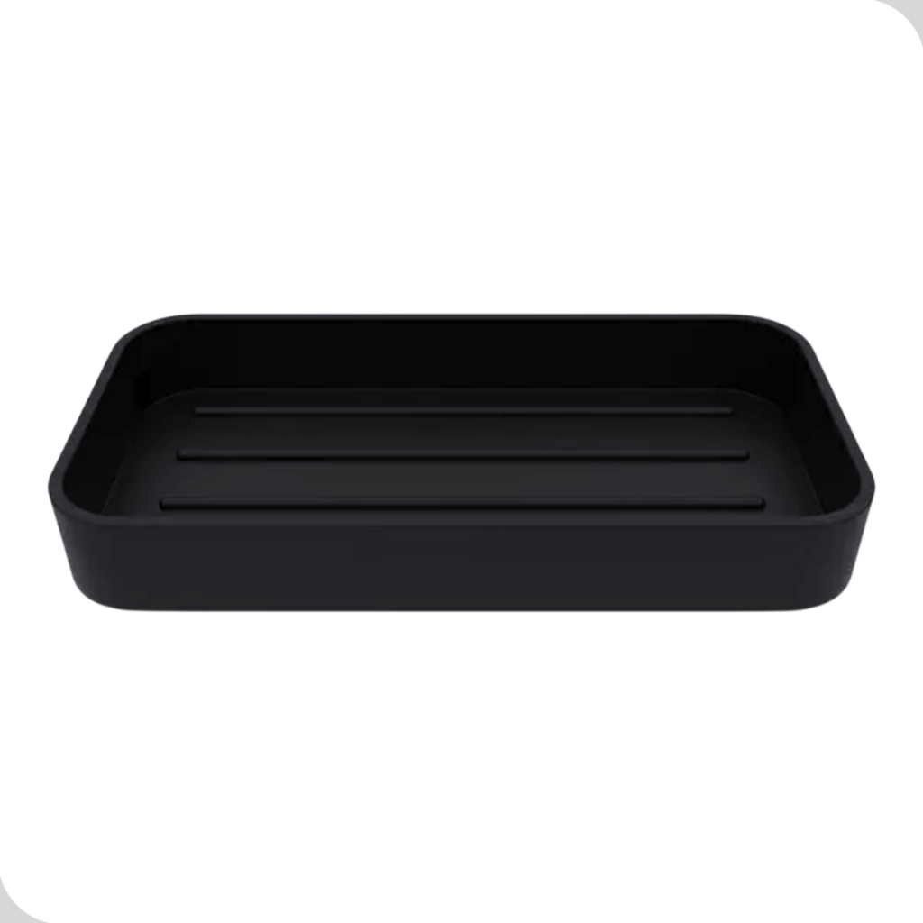 Saboneteira Porta Sabonete Em Barra Preto Banheiro Soprano em Oferta na Shopee