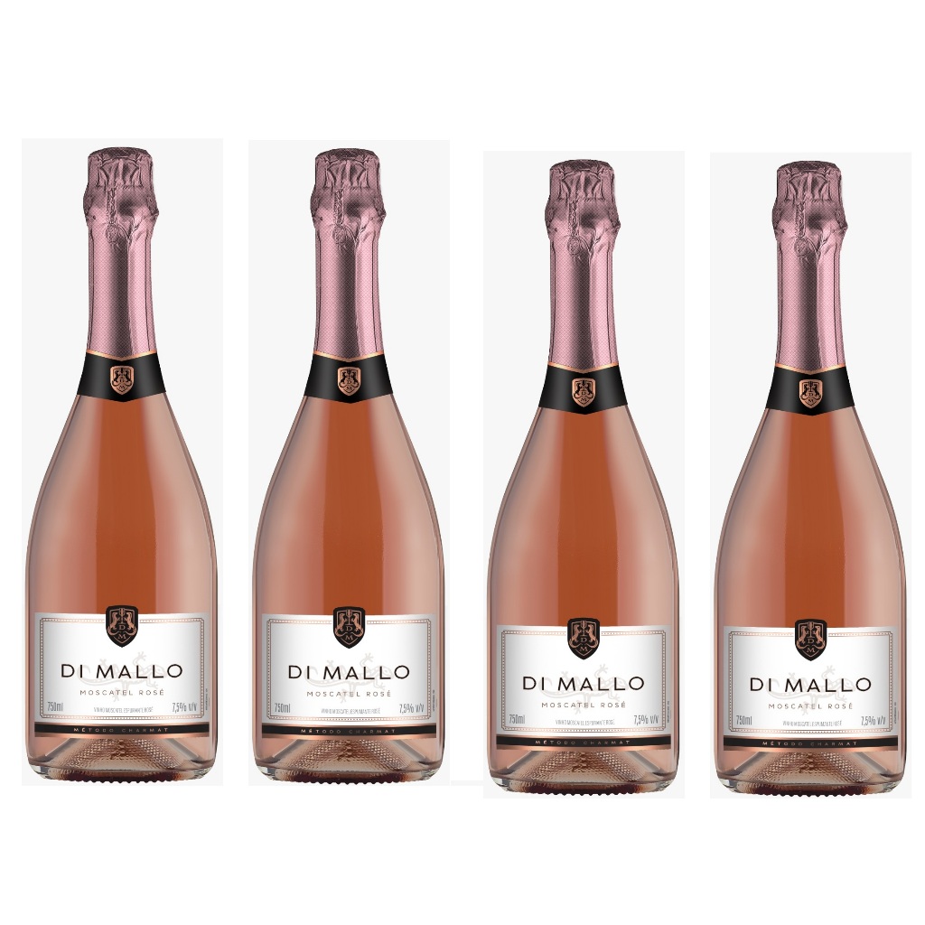 Kit  4 unidades Espumante Brasileiro  Di Mallo 750 ml Escolha O melhor Para Voce