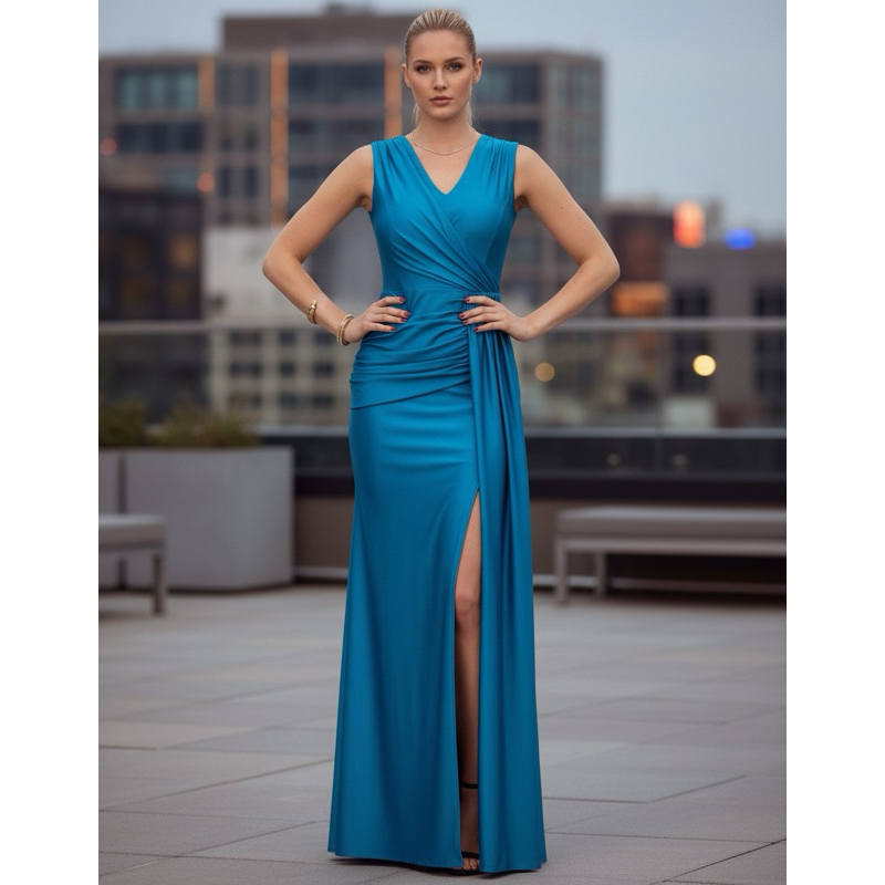 Vestido Drapeado Longo Madrinha na Black Friday 2025 | BuscaProdutos