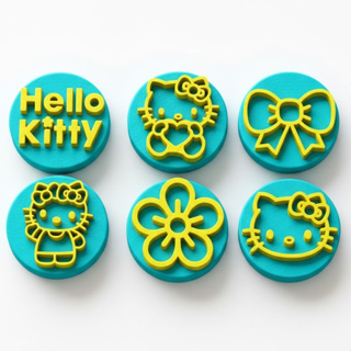 Kit  6 Carimbos Marcador Brigadeiro/Doces Hello Kitty Modelo 8 em Oferta na Shopee