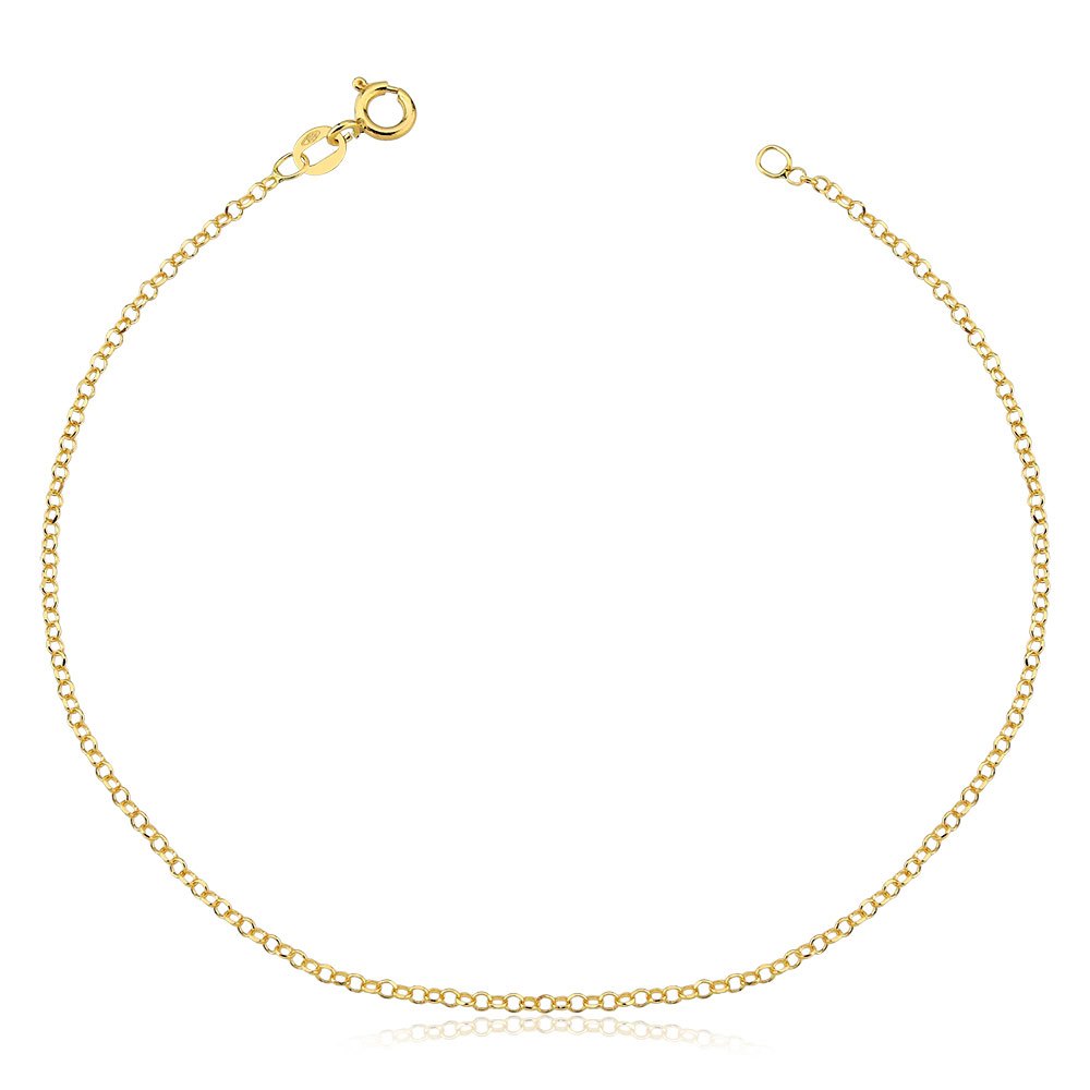 Pulseira feminina elo Português delicada em Ouro 18k