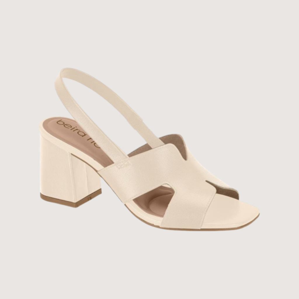 Sandália Feminina Beira Rio Salto Bloco Estilo H em Oferta na Shopee