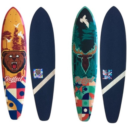 Shape Reflect Pintail Maple Com Lixa 34.5 Skate Longboard
