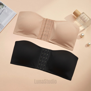 Kit 2 Sutiã Tomara que Caia Fecho Frontal Três Níveis Top Sem Alça Reforçado Bojo Removível Preto Bege Branco em Oferta na Shopee