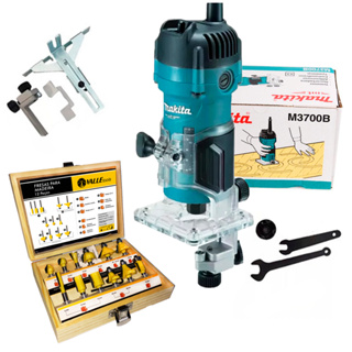 Tupia Manual Makita 6mm M3700b 530 Watts + Acessórios em Oferta na Shopee