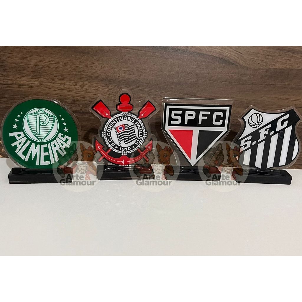 Mini Estatueta Acrílica Decorativa 6-9cm | Enfeite de Mesa Temático de Times | Colecionáveis